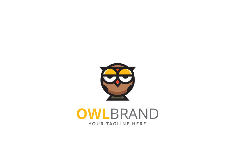 Uggla varumärkesdesign logotyp mall