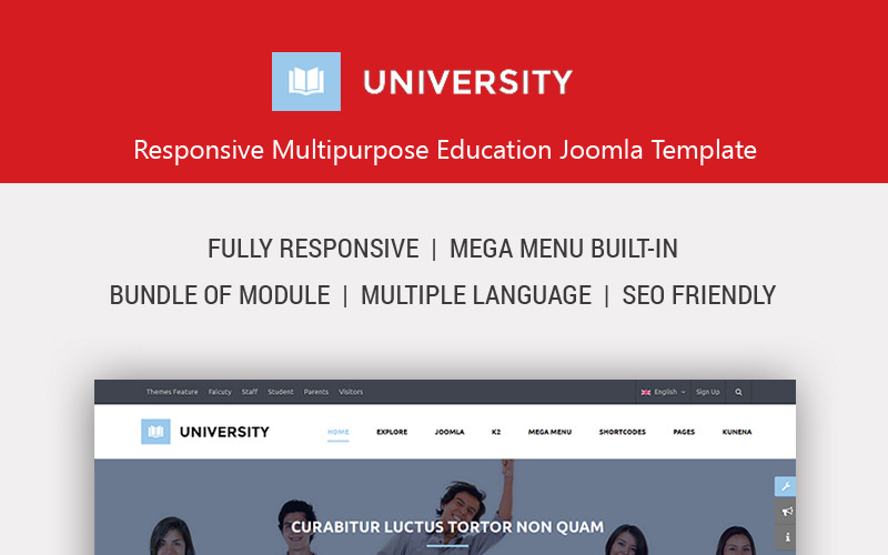 University II - адаптивный шаблон Joomla для образования