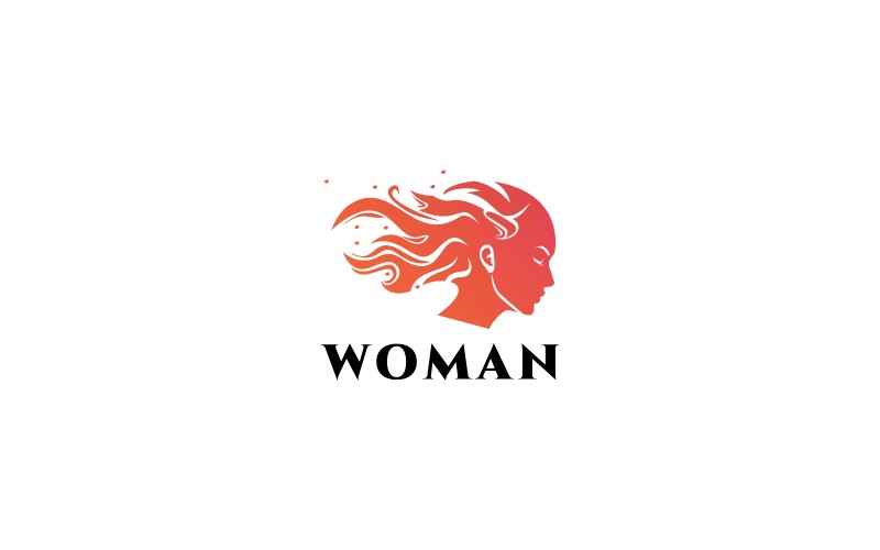 Ateş Kadın Logo Şablonu