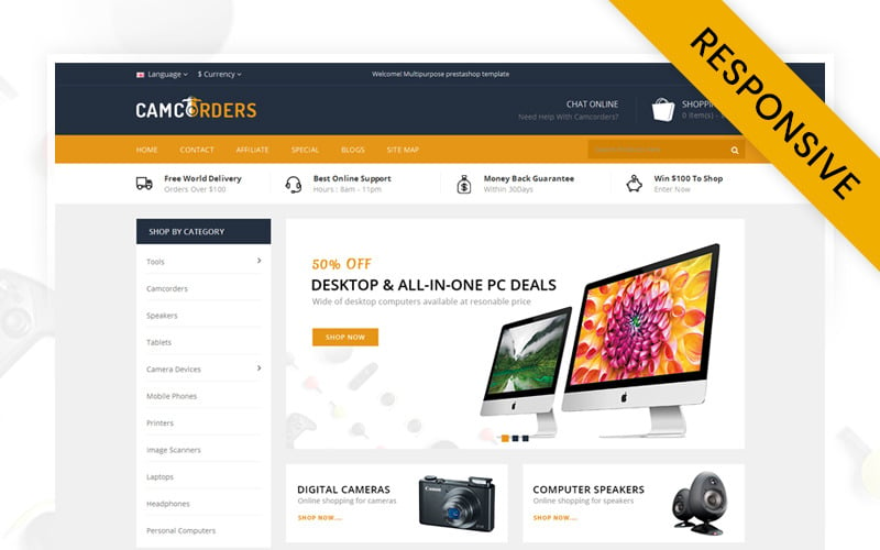 Camcorder - Electronics Store OpenCart Template