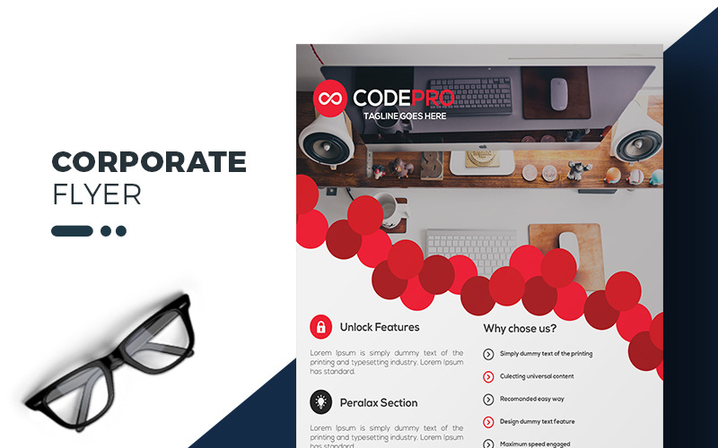 Download Фирменный стиль "Creative Agency Flyer - Corporate Identity Template" / Creative Agency Flyer - Corporate Identity Template - Фирменный стиль на тему графика corporate business modern simple image psd editable print ready advertisement agency flyer clean design colorful company new creative interior marketing