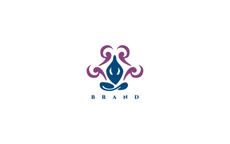 Медитація шаблон логотипу