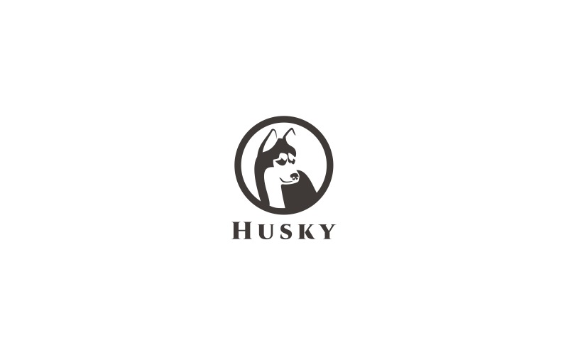 Modelo de logotipo da Husky