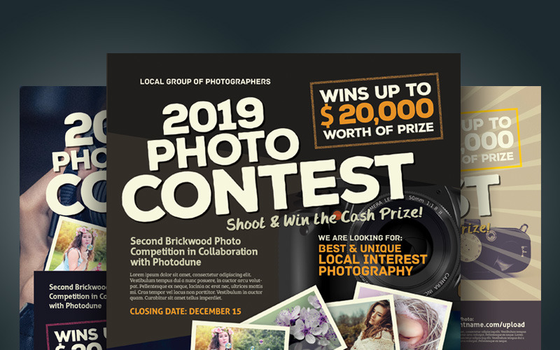 Download Фирменный стиль "Photo Contest Flyers - Corporate Identity Template" / Photo Contest Flyers - Corporate Identity Template - Фирменный стиль на тему графика black white camera competition contest contestant dslr exhibition foto gallery heritage holiday participant photo photography prize studio shoot shot vintage