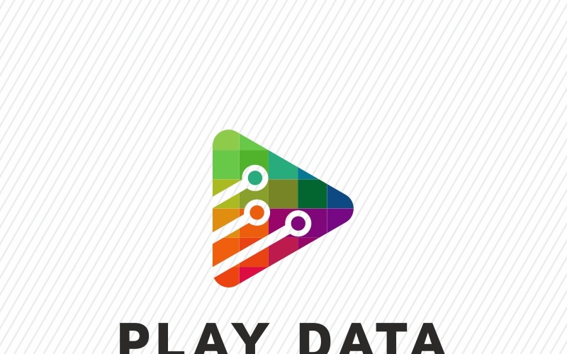 Download Шаблон логотипа "Play Data Logo Template" / Play Data Logo Template - Шаблон логотипа на тему графика brand branding business company data datas digital entertain entertainment game gaming identity it media mobile movie multimedia music pixel play