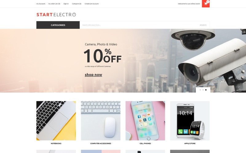 StartElectro - Elektronikbutik Magento-tema