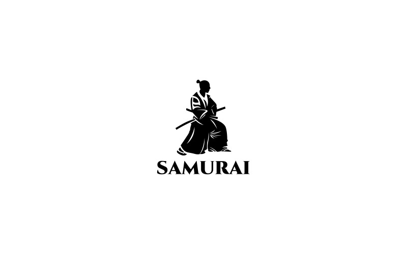 Szamuráj logó sablon