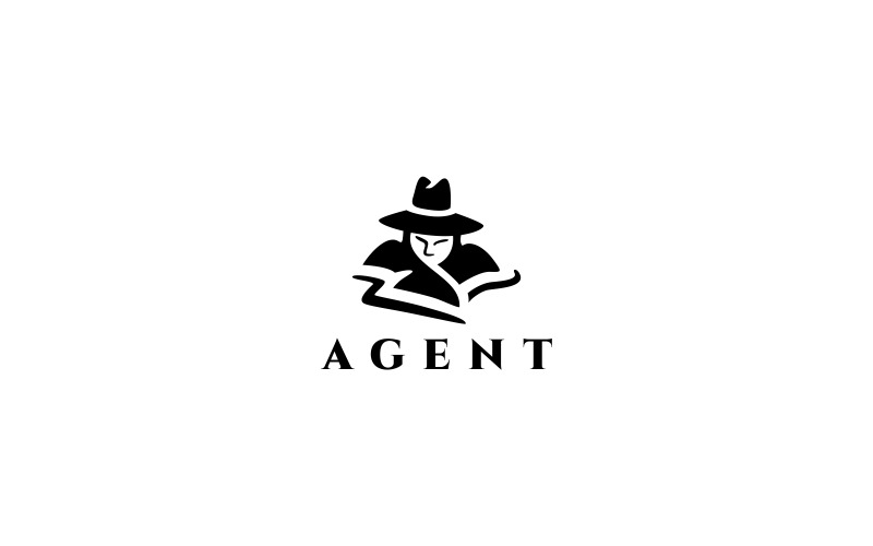 Download Шаблон логотипа "Black Hat Logo Template" / Black Hat Logo Template - Шаблон логотипа на тему графика detective black hat entertainment vampire barber beard culture fashion gentalman gents glasses head hipster human logo mafia man cool web,agent,brand,branding,creative,creativity,design,detec