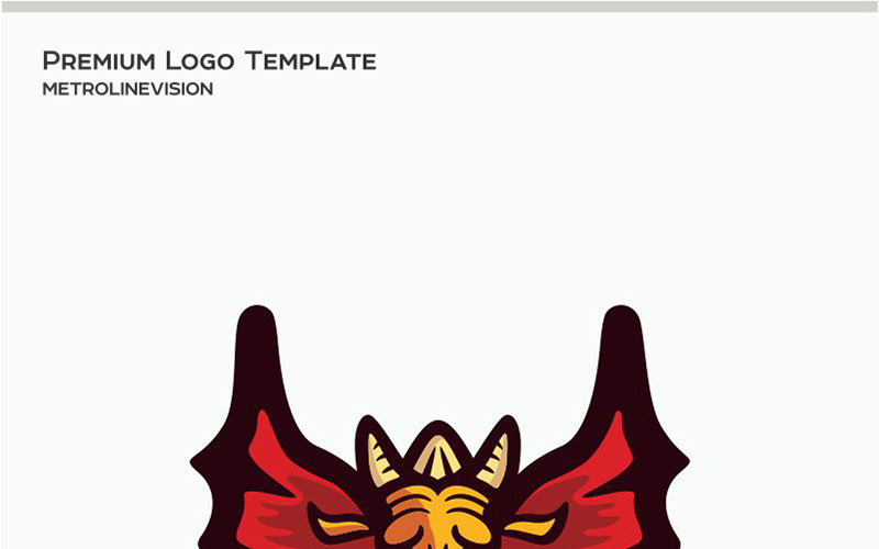 Download Шаблон логотипа "Dragon Logo Template" / Dragon Logo Template - Шаблон логотипа на тему графика animals awesome boat brand club cool dark devil dragon logo fire game head knight legend modern mythology red serious shield