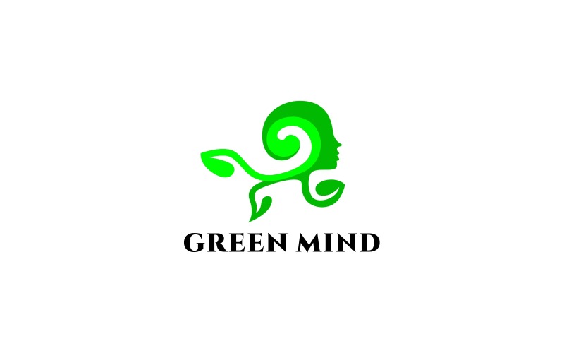 Eco Mind Logo šablona