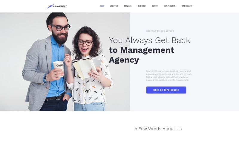 Management - Brilliant Management Company HTML-Landingpage-Vorlage