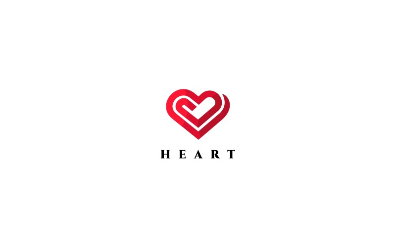 Modello di logo del cuore