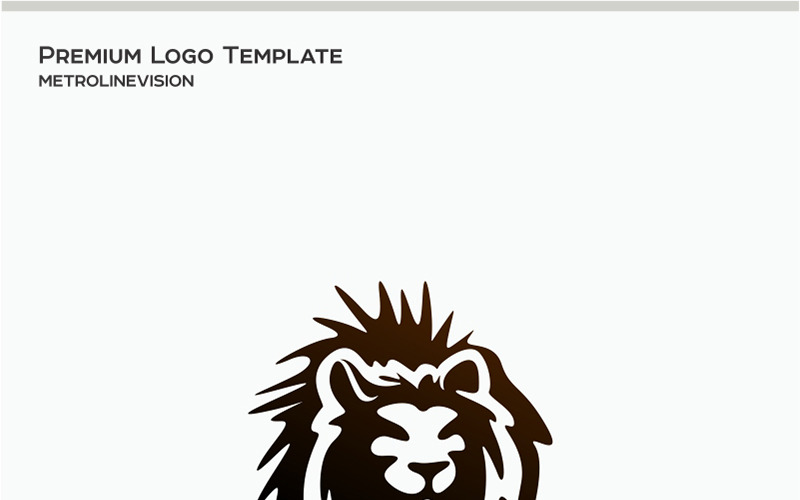 Modelo de logotipo de cabeça de leão