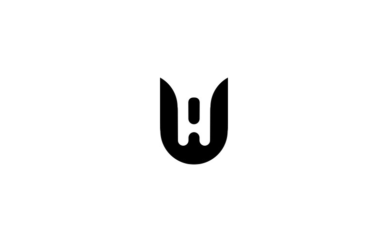 Шаблон логотипа монограммы UA