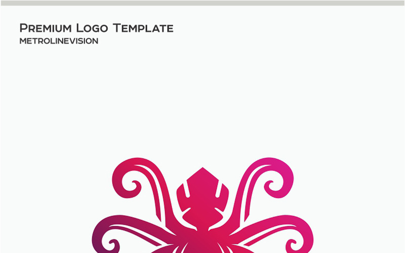 Шаблон логотипа осьминог
