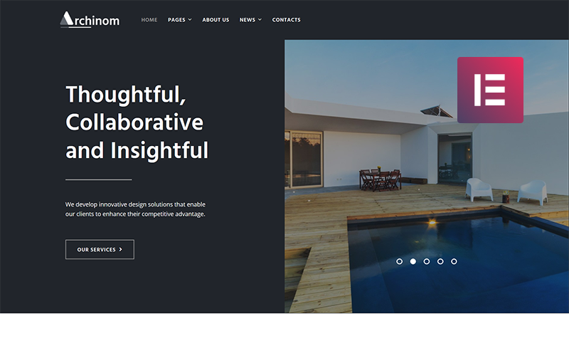 Archinom - Architekt WordPress Elementor Theme
