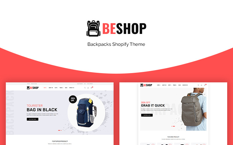 Beshop - téma batohů eCommerce Shopify