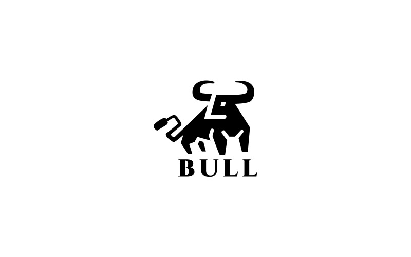 Download Шаблон логотипа "Bull Logo Template" / Bull Logo Template - Шаблон логотипа на тему графика logo animal logo animals bison black buffalo bull crazy creative energy finance game invest investment logotype strong sport secure real-estate,buffalo,bull,head,logo,mark,business,charge,com