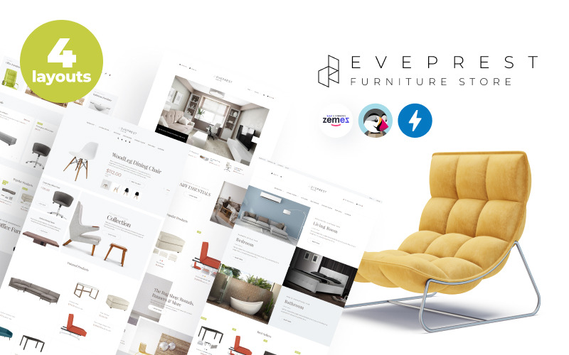 Eveprest Furniture 1.7 - Möbelgeschäft PrestaShop Theme