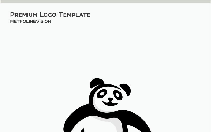 Happy Panda Logo šablona