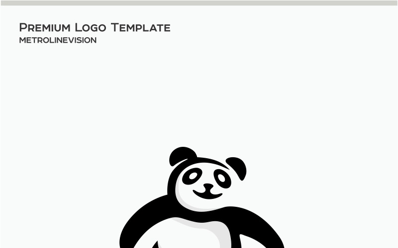 Download Шаблон логотипа "Happy Panda Logo Template" / Happy Panda Logo Template - Шаблон логотипа на тему графика entertainment happy joy agency animal bamboo bear logo black business character china clean daycare fun funny head mascot media panda