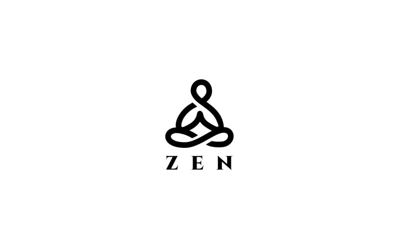 Minimale yoga-logo-sjabloon