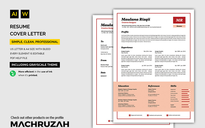 Minimalistyczny szablon CV