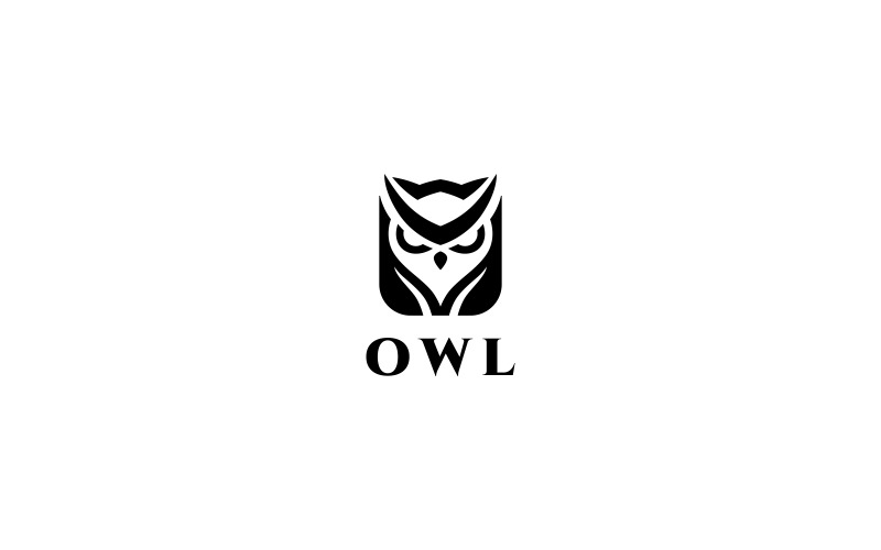 Modèle de logo de hibou