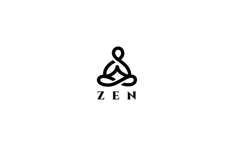 Modèle de logo de yoga minimal