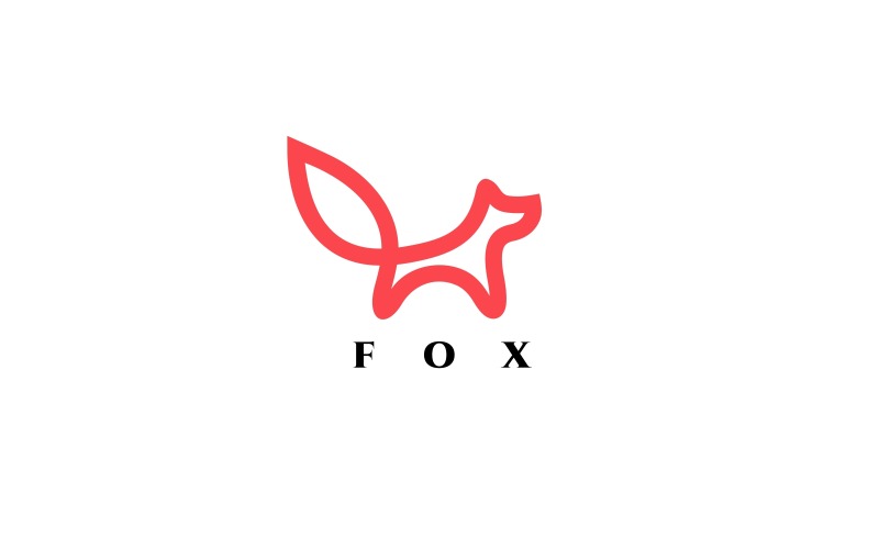 Modello di logo di Fox