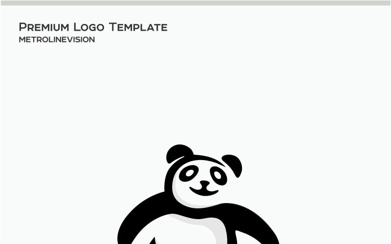 Modelo de logotipo do Happy Panda