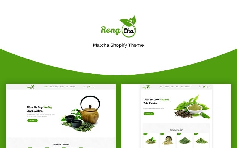 Rongcha - motyw Matcha Shopify