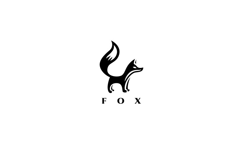 Шаблон логотипа Black Fox