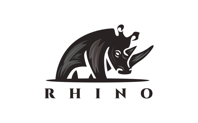 Шаблон логотипа носорога