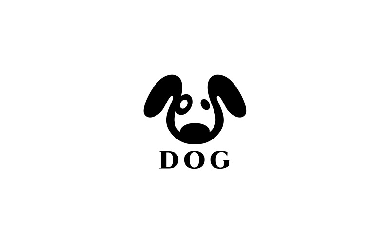 Шаблон логотипа собаки