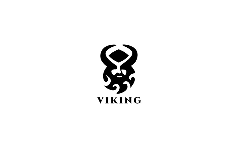 Шаблон логотипа викинг