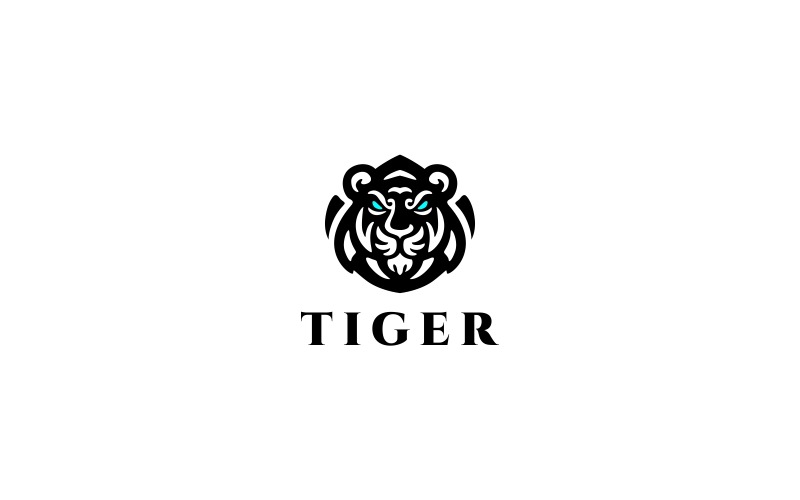 Tiger logotyp mall