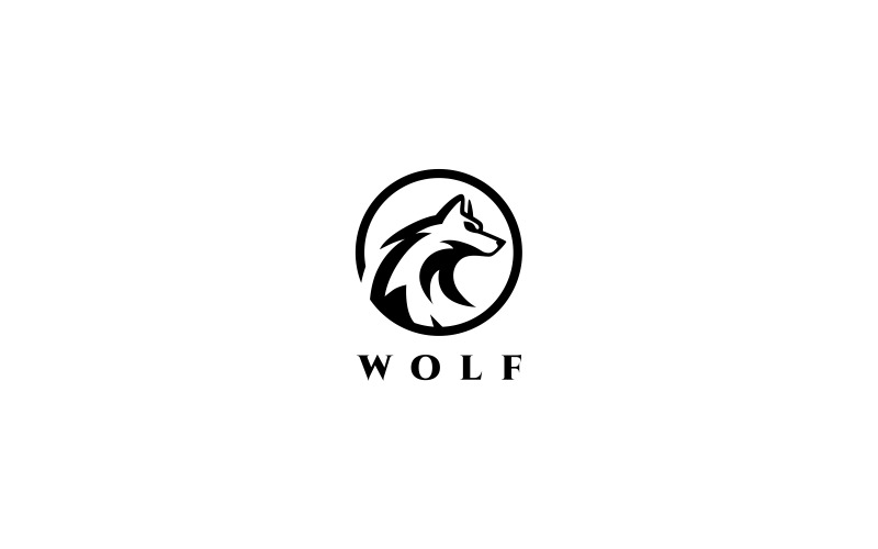 Вовк логотип шаблон