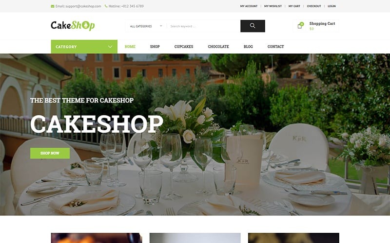 CakeShop - Responsief WooCommerce-thema