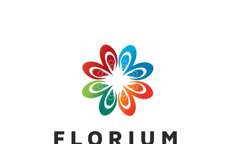 Download Шаблон логотипа "Florium Logo Template" / Florium Logo Template - Шаблон логотипа на тему графика apartment apparel application beauty brand care clothing develop florist flow flower garden hotel house icon leaf life logo market modern