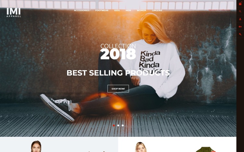 IMI - Apparel Store OpenCart-sjabloon