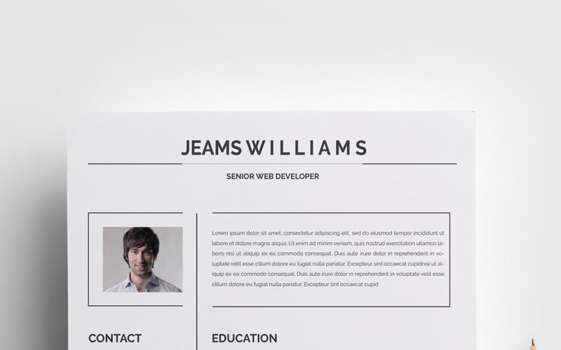 Jeams创意简洁简历模板