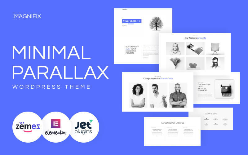 минимальная тема параллакса wordpress