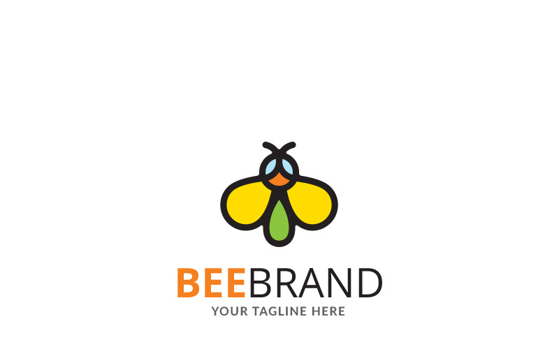 蜜蜂品牌徽标模板