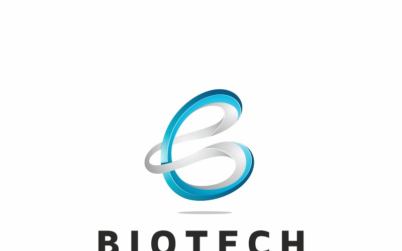 Modello di logo della lettera B. Biotech