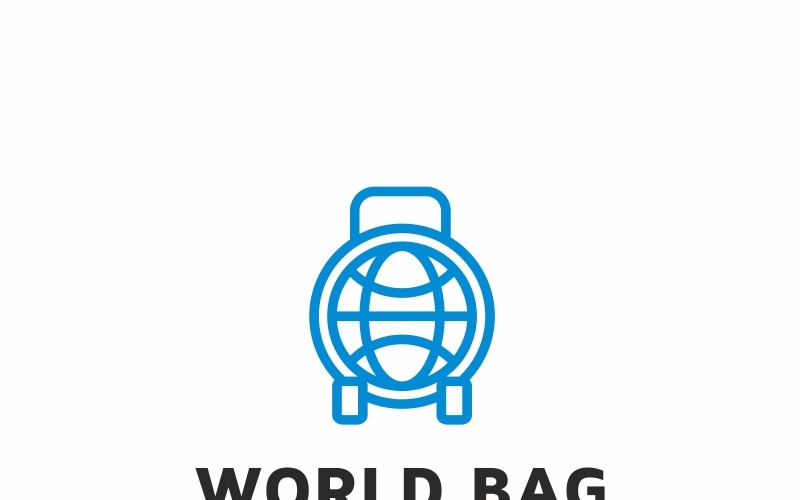 Modelo de logotipo de bolsa mundial