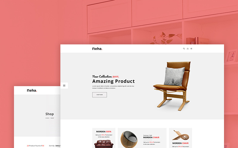 Neha - Minimales WooCommerce-Thema