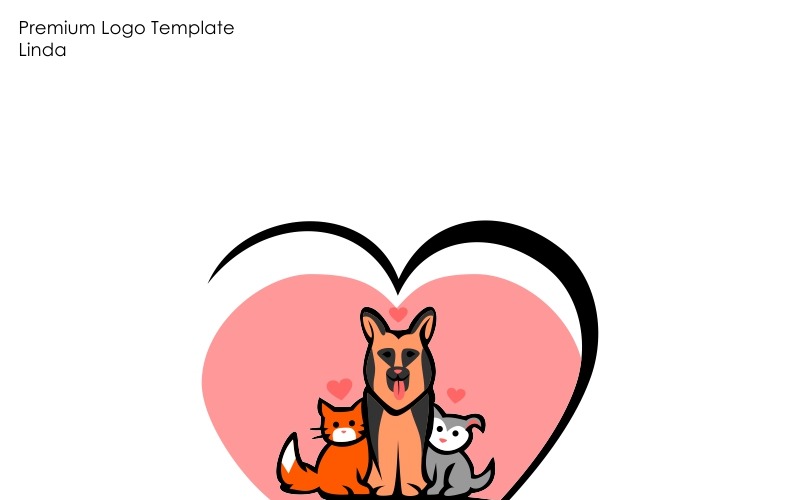 Download Шаблон логотипа "Pet Logo Template" / Pet Logo Template - Шаблон логотипа на тему графика animal brand branding cat clean company logo corporate creative dog icon identity symbol template logos modern pet animals professional simple
