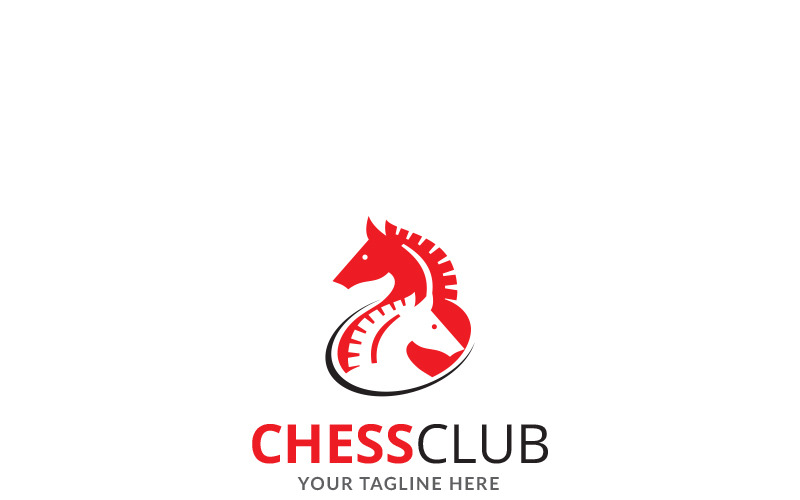 Plantilla de logotipo de club de ajedrez