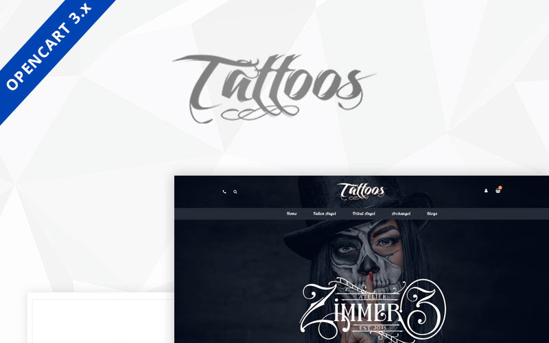 Plantilla OpenCart de tatuajes